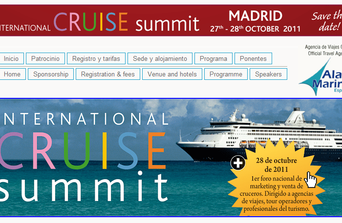Madrid, sede mundial de cruceros con el International Cruise Summit 2011