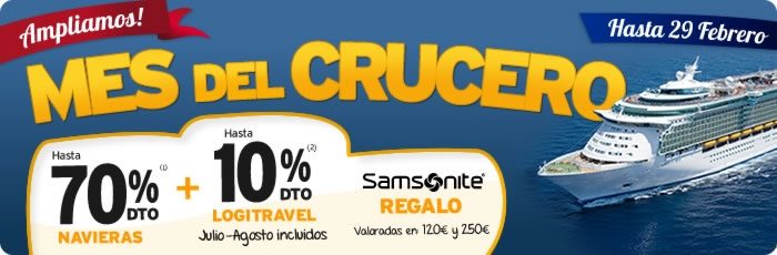 Ampliamos el Mes del Crucero hasta el 29 de Febrero
