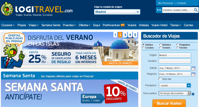 Nueva web y motor de búsquedas de Logitravel