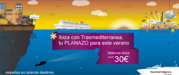 Trasmediterranea y Logitravel os acercan a Ibiza