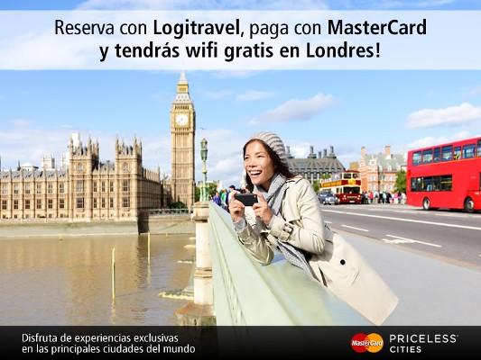 ¡Reserva con Logitravel, paga con MasterCard y obtén Wifi Gratis!
