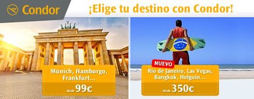 ¿Buscando una buena oferta de billete de avión?…vuela con Condor