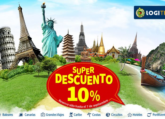 ¿Organizando tu próximo viaje? Aprovecha el 10% dto de Logitravel