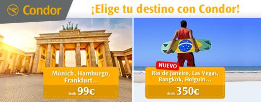 Elige el mejor destino y la mejor experiencia de viaje con Condor