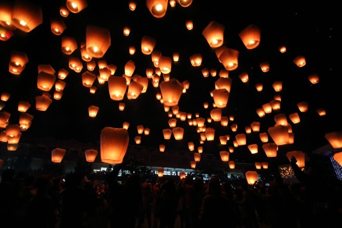 Fiesta de las linternas en Pingxi, Taiwán.