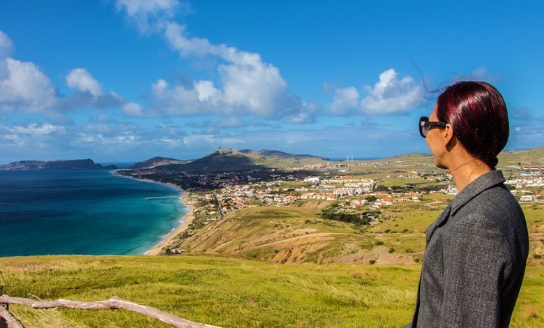Vistas a la playa de Porto Santo
