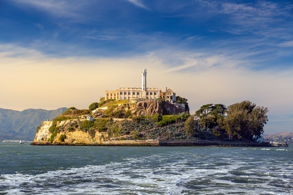 Vista de la isla y la prisión de Alcatraz. TAP Air Portugal