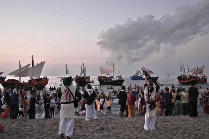Desembarco en la playa de Villajoyosa