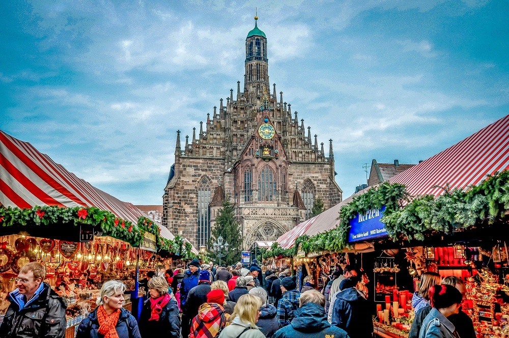Ambiente en el mercado de Núremberg