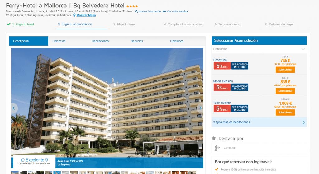 bq belvedere hotel semana santa