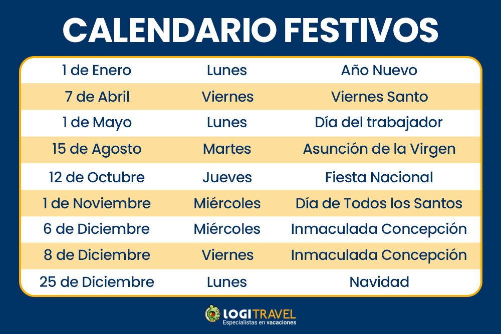 Calendario festivos 2023