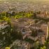 Vistas de la Alhambra de Granada desde el cielo