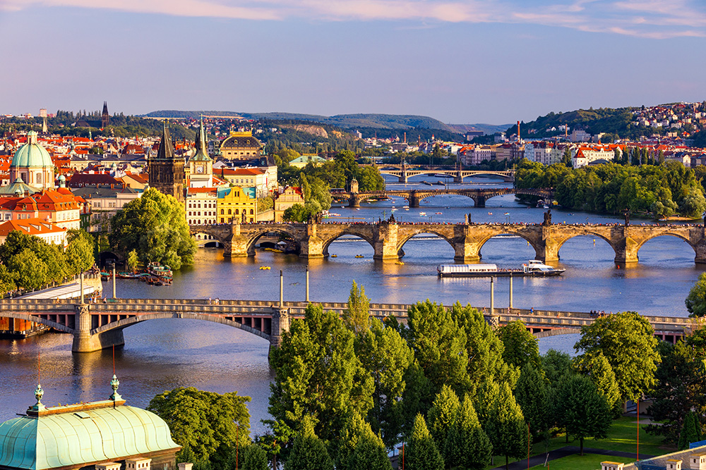 Río Moldava en Praga