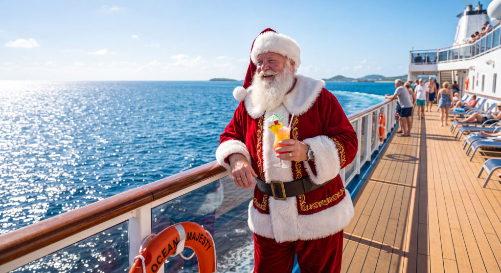 Papá Noel en un crucero